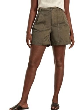 Everlane High-Waist Olive Utility Shorts